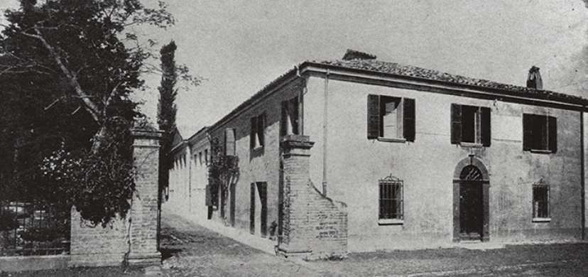 Casa Pascoli in una immagine d'epoca