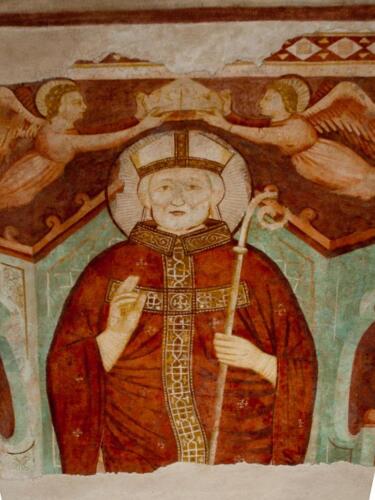 20 - Sant’Agostino, titolare della basilica nel cui ordine entrò il fondatore e primo priore del convento Giacomo di Cado